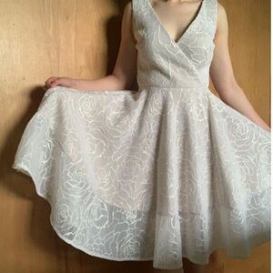 Adrianna papell white floral dress